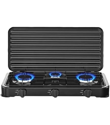 Papillon Gas HOB-02 – Fornello A Gas Portatile A 2 Fuochi Con Bruciatori Da 53 E 59 Mm, Potenza 2.6 KW, Consumo 190 G/h, Dimensioni 580x300x95 Mm