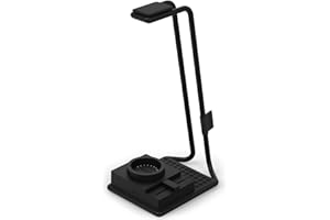 NZXT Relay SwitchMix PC Gaming Headset Stand & Audio Mixer - Seamless Switching Between Headset & Speaker Audio - Studio-Grade Mixer - 24-bit / 96 kHz DAC - DTS 7.1 Surround Sound - Black