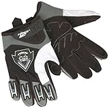 Para niños Roleff Racewear Guantes Motocross para Niños, Negro/Plateado, S