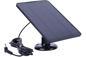 Fiorky 4 W 5 V Solarzellen-Panel, wasserdichtes Solar-Ladepanel, verstellbare Wandhalterung mit 9,8 Fuß Ladekabel for Ring Stick Up & Spotlight Kamera
