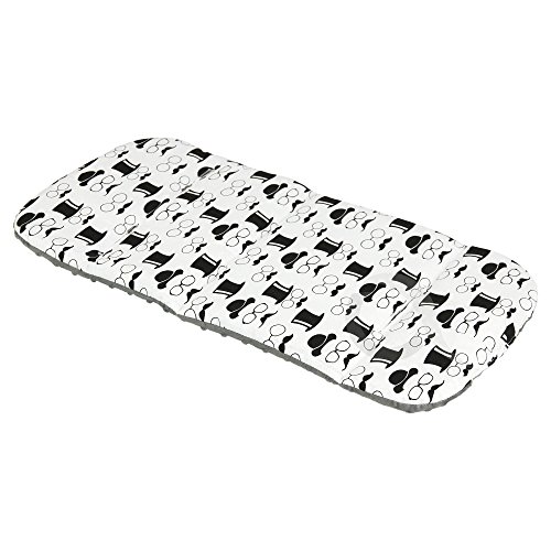 REVERSIBLE cotton & minky Pram INSERT, LINER covers Universal (hat/grey)