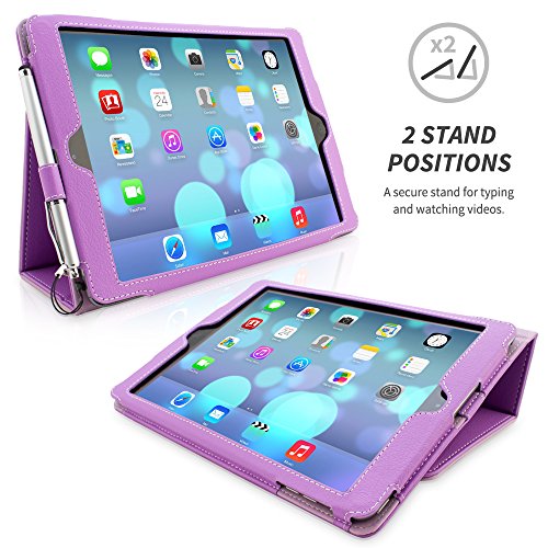 iPad Air Hülle & Neues iPad (2017) 9.7 Zoll Hülle (Lila), Snugg™ – Smart Case mit lebenslanger Garantie + Sleep / Wake Funktion für iPad Air (2013) und iPad (2017)