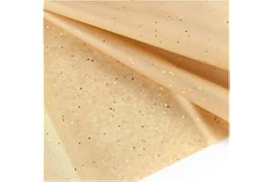 MEXRUMI 10 Feuilles Tissu Pailleté Marron, 50X66Cm pour Emballage Cadeau, Papier pour Bouquets de Fleurs, Accessoires de Bricolage et Anniversaire