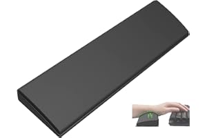 LexonElec x ATTACK SHARK Poggiapolsi Tastiera 61 Tasti, Ergonomico, Schiuma Memory, Base Antiscivolo in Gomma, Morbido, Resistente, In Pelle Sintetica – Per Gioco, Ufficio, Uso Prolungato