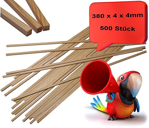 Preisvergleich Produktbild Zuckerwattestäbchen 500 Stück 4x4x380mm