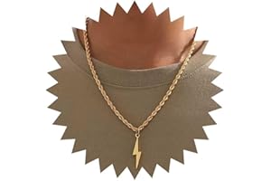 Dervivea Punk Fulmine Ciondolo Collana Oro Fulmine Collana Fulmine Collana Girocollo Fulmine Collana Catena Collana Corda Collana Gioielli Per Le Donne