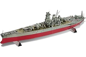 Piececool Puzzle 3D Metal pour Adulte-Musashi Bataille Navale Maquette Bateau Metal Adulte Kits de Construction de Modèles Puzzle 3D Bateau