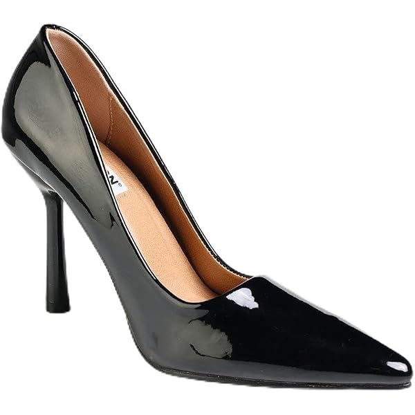 Madison Women's Lila 7 Stilleto Court Heels, Size 7 UK, Black