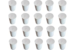 HeyWin Rubber Bungs 13mm to 17mm,20 Pieces,Rubber Stoppers are Used for Sealing Balloon Bottles、Conical Flask Etc (20, 0#)