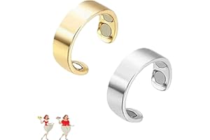 DEYROS Olux-Ring – Olux-Ring 1. Generation, Olux-Magnetring, therapeutischer Lymphdrainage-Magnetring, Akupressur-Magnetring für Damen und Herren (Gold+silver)