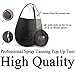 Pop Up Spray Tan Tent | Professional Black Popup Cubicle  | Flame Retardant | Internally Waterproof against Tanning Solutions | Clear Skylight Roof | Quality Portable Carry Bag | For use with all pro mobile HVLP airbrushes