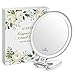 Produktbild LAVANY Makeup Kosmetikspiegel 3,2 inch Zweiseitiger Schminkspiegel Kompakt-Reisespiegel mit 1X/10X Vergrößerung für den Hand-, Stand- oder Wand-Einsatz, S (Ohne LED)