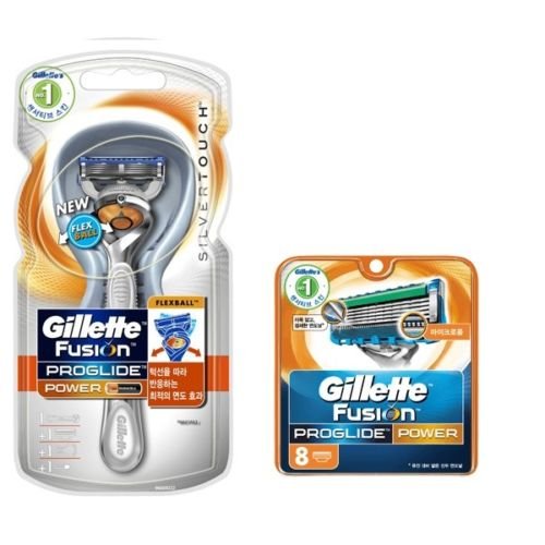 Gillette Fusion Proglide Flexball Power SilverTouch Men's 1 Razor 9 Razor Blade