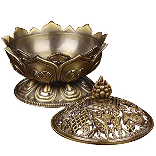 Gosear Lotus-Form Aromatherapie Weihrauch Brenner Halter Ofen Räuchergefäß Haus Dekoration Zubehör B
