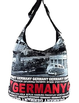 Robin Ruth Canvas Umhängetasche Germany Foto in schwarz/rot (Maße: LxHxT 36x33x12 cm)