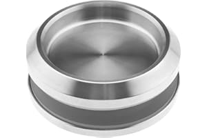 VGOL Maniglia Per Porta In Vetro Maniglie Per Porta Scorrevole Da Incasso In Acciaio Inossidabile Maniglia Per Porta Scorrevole Circolare Per Ante Bifold Armadi Porte Scorrevoli Argento 68mm