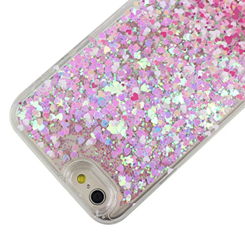 iPhone 6 Plus Hülle, iPhone 6S Plus Liquid Case, Asnlove Schönen Klar Hart Plastik Tasche Kristall Handytasche Bling Treibsand Flüssig Schwimmend Glanz Sparkle Funkeln Stern Kreativ Design Etui Protective Cover Handy Tasche Schutzhülle Shiny Schale für Apple iPhone 6 Plus / 6S Plus(5.5Zoll) - 5