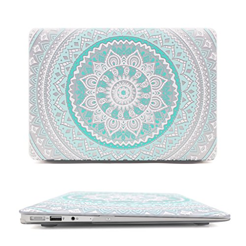 Case MacBook Air 11 Hülle Blau und weiß ,iCasso Medallion Design Ultra Slim Dünn Kratzfeste matt rutschfest Hartschale Kunststoff Schutzhülle Snap case für MacBook Air 11 Zoll (Modell: A1370 / A1465) - 3