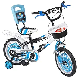 Speed Brid 14-T NEXTRA with Back Carrier Kids Bicycle Baby Cycle for Boys & Girls - Age Group 3-6 Years (BMX Orange) (Blue, BMX)