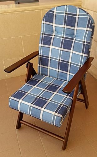 Liberoshopping Wooden Wood Armchair MASELLO Amalfi Campania Walnut 4 Reclining Positions Filled Cushion