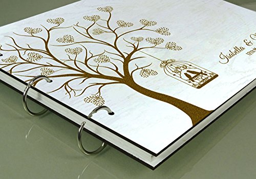 Personalisierte Holz Holz Hochzeit Gästebuch Baum Design Einzigartige Beratung Buch Custom Rustic Gästebuch - 5
