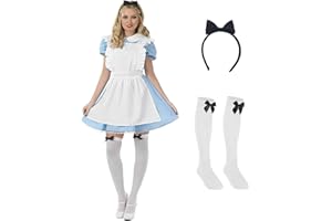 Fun Shack Alice Costume Adult Women, Alice Dress, Book Character Costumes Adult, World Book Day Fancy Dress