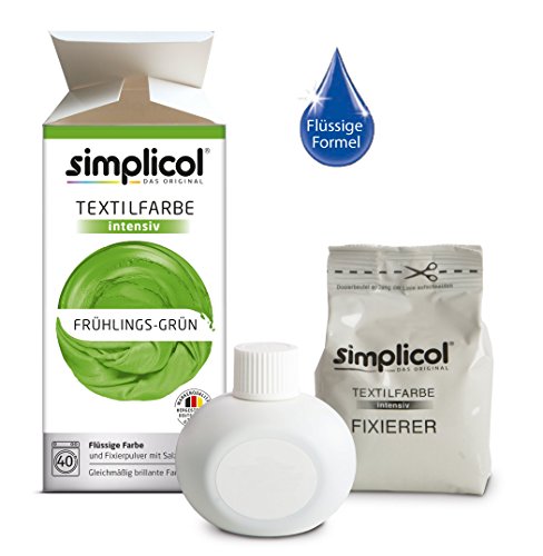 Simplicol Textilfarbe intensiv all in 1 -Flüssige Rezeptur „Frühlings-Grün“ Neu! - 3