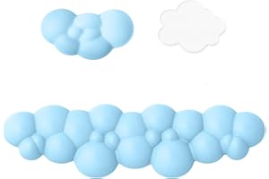 ATTACK SHARK Cloud Handgelenkauflage mit Untersetzer-Set, ergonomische Handballenauflage zur Schmerzlinderung, rutschfest, ultraweiche Handgelenkauflage für komfortables Tippen/Gaming –Blau