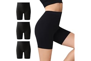 IceCony Radlerhose Damen 3er Pack Kurz Leggings Boxershorts Sporthose Unter Kleid Rock Unterhosen mit Bein Anti Scheuern