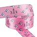 Produktbild laribbons Printed Satin Band, Crazy Einhorn Lady Pink