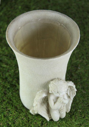 Grabengel mit Blumenavase - 3