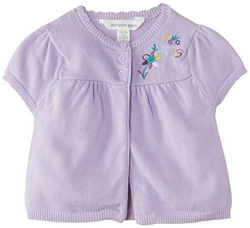 Pumpkin Patch Baby Girls 0-24M Short Sleeve Cardigan, Purple (Pastel Lilac), 6-12 Months