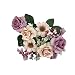 Produktbild TIREOW Unechte Blumen, Künstliche Deko Gefälschte Western Rose Flower Brautstrauß Hochzeitsgesellschaft Wohnkultur (Lila)