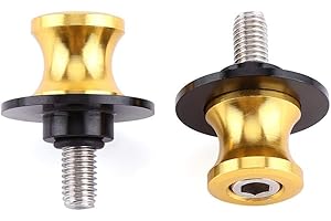 ‎QIILU Qiilu 2 STÜCKE 6/8/10mm Motorrad CNC Hinteren Stand Schwinge Spool Sliders Stehen Schwinge Bobbins(6mm-Gold)