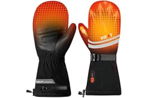 IHEAT Heated Ski Gloves,Heated Mittens Gloves for Men Women with 7.4V 3000mAh Rechargeable Battery,3 Adjustable Heating Levels,Touchscreen Waterproof Winter Washable Hand Warmers for Skiing Hiking