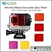 wocase Profi umschaltbar Objektiv Filter-Set für GoPro Hero4 Hero 3 + Kameras (Kompatibel mit Standard Gehäuse Nur) (Full Tauchen Wasser Tiefe Deckung)