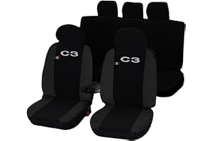 Lupex Shop Citroen C3 twocoloured Negro Profundo Gris de Fundas de Asiento