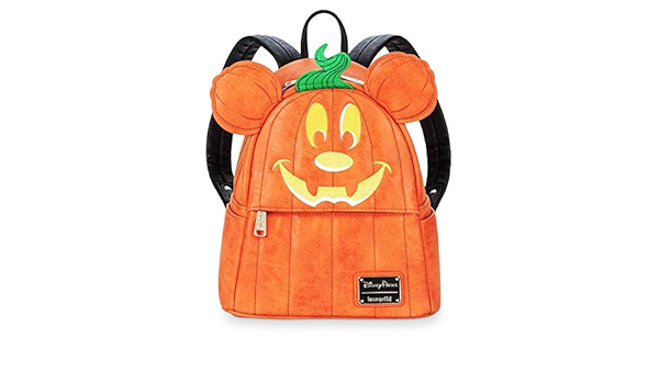mickey mouse pumpkin mini backpack by loungefly