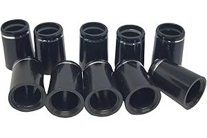 kepoda 10pcs Size .370 Custom Black Golf Iron ferrules with Single Silver Ring for Most Brand's Iron Shaft
