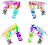4 Stück Bubble Gun SET Seifenblasenpistole Mit 4 LED und...