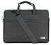 Produktbild MOSISO Laptop Umhängetasche für 15 Zoll 2018/2017/2016 MacBook Pro mit Touch Bar A1990/A1707, Auch für 14 Zoll Notebook, Polyester Aktentasche Schultertasche mit Rückengurt für Trolly Case, Grau