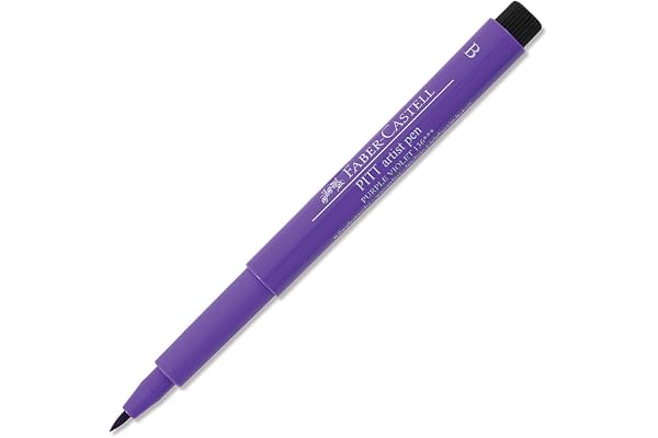 FABER-CASTELL 167436 - Stylo à encre Pitt artist pen brush, épaisseur de trait B, couleur 136, violet pourpre