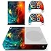 Produktbild Morbuy Xbox ONE S Design Folie Skin Vinyl Aufkleber Sticker für Microsoft Xbox ONE S Konsole + 2 Controller Skins Set (Himmel Orange)