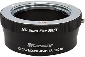KECAY Bague Adaptation Objectif pour Monter Objectif Minolta MD MC vers boîtier Micro 4/3 M4/3 Camera Olympus Pen P3 P5 PL2 PL3 PL5 PL6 PM2 Om-D E-M5 E-M1 pour Panasonic GH3 GX7 G10 G5 G6 GF5 MD-M4/3
