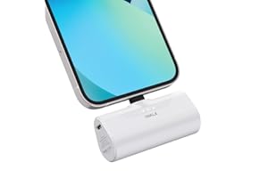 iWALK Power Bank 4500mAh, Mini Batería Externa Pequeña Powerbank Portátil, Cargador de Móvil Compacto y,Compatible con iPhone 14,14 Pro MAX,13,13 Pro MAX,12,12 Pro,11,XS,XR, 8, 8 Plus,7,Blanco