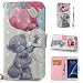 Produktbild Samsung Galaxy S7 Hülle Leder Flip Case, QFUN Glitzer 3D Muster Design PU Leder Tasche Schutzhülle Bookstyle Klappbar Brieftasche Lederhülle Magnetverschluss Standfunktion Klapphülle mit Kartenfach Stoßfest Anti-Rutsch Vollschutz 360 Grad Komplettschutz Bumper Cover und Schutzfolie für Samsung Galaxy S7 - Grau Bär