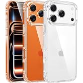 [SARARMAZ] iPhone 17 Pro Max ile uyumlu Crystal Clear Mika Darbe Emici Şeffaf Kılıf (Şeffaf Mika Sararmaz, iPhone 17 Pro Max)