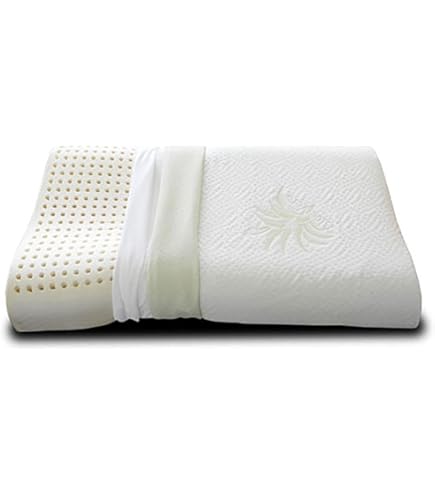 Cuscino Lattice 100% 40x70x12cm - Anallergico Con Federa Cotone Lavabile