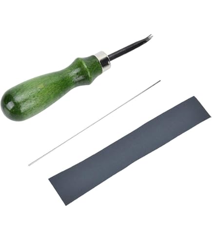 Smussatore Per Bordi In Pelle | Strumento Professionale Con Lama Acciaio E Manico In Ebano | Per Creare Linee Pulite