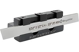 Buyohlic Adjustable T-Parting Cut off Holder with Blade for Lathe Machine Tools (Shank 8mm (1/2 Wide Blade))